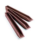 Ecopic H-profiel 4x4cm 38cm los kleur: bruin