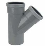 Riool T-stuk 45' 125mm manchet/manchet/spie