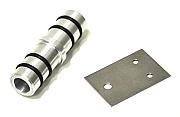 Aluminium tussen- en eindkoppeling 22mm