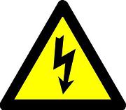 Waarschuwingsbordje elektrische spanning