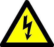 waarschuwingsbordje elektrische spanning