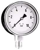 Manometer staal onder aansluiting