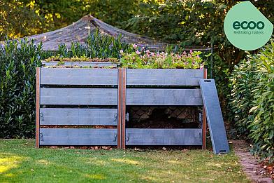 ecoo compost bin terragrow 850l in tuin