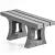 Ecoo Parkbank zonder leuning 100x38x44cm INCL. KLEURTOESL