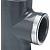 PVC T-stuk lijm x binnendraad RVS ring