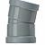 Riool bocht 15' 110mm manchet/manchet
