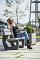 Parkbank met leuning