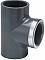 PVC T-stuk lijm x binnendraad RVS ring