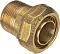 Voor geïsoleerde kunststof buis  Flexalen600 messing koppeling 25x3/4" buitendraad