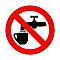 Waarschuwingsbordje geen drinkwater / drinkwater