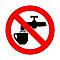 waarschuwingsbordje geen drinkwater / drinkwater