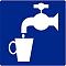 Waarschuwingsbordje geen drinkwater / drinkwater Sticker geen drinkwater rond VINYL 50mm