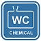 Bord WC chemical Bord 'WC Chemical' 150x150mm dibond 3mm